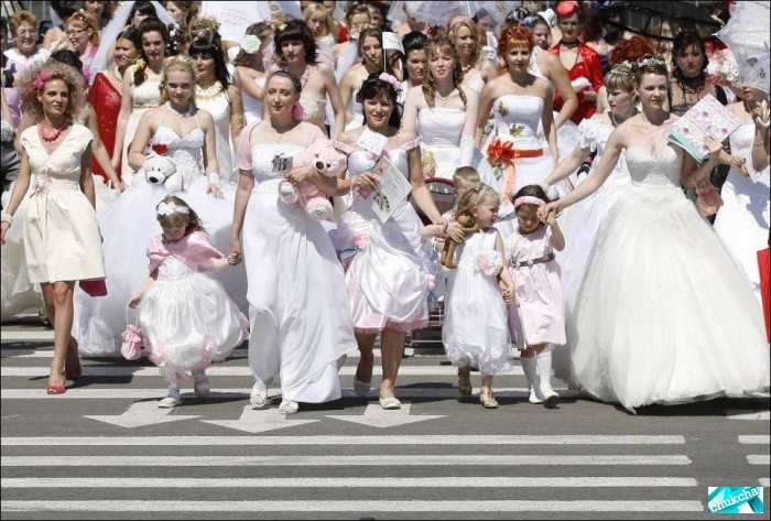 Парад невест в Красноярске (8 фото)